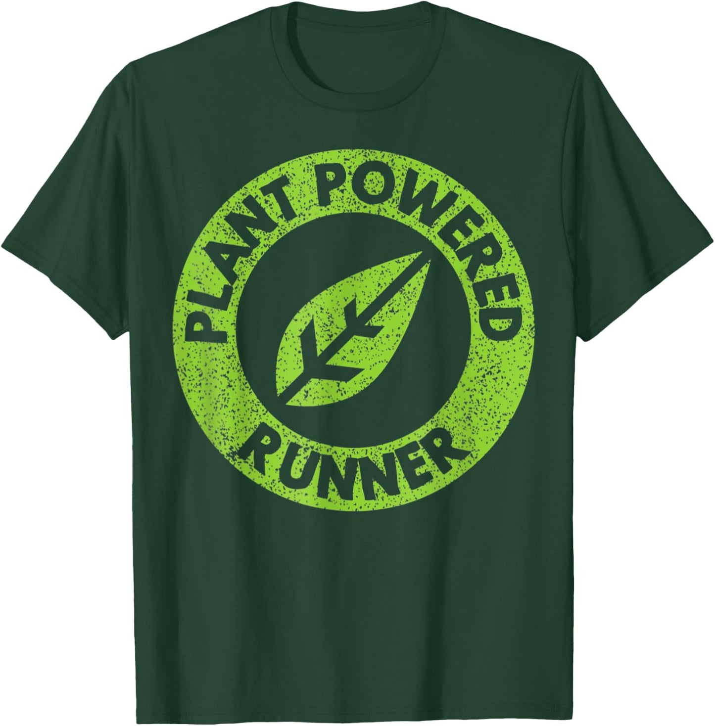 Plant Powered Runner Vegan Trail Ultra Marathon T-Shirt - T-Shirt | Forest