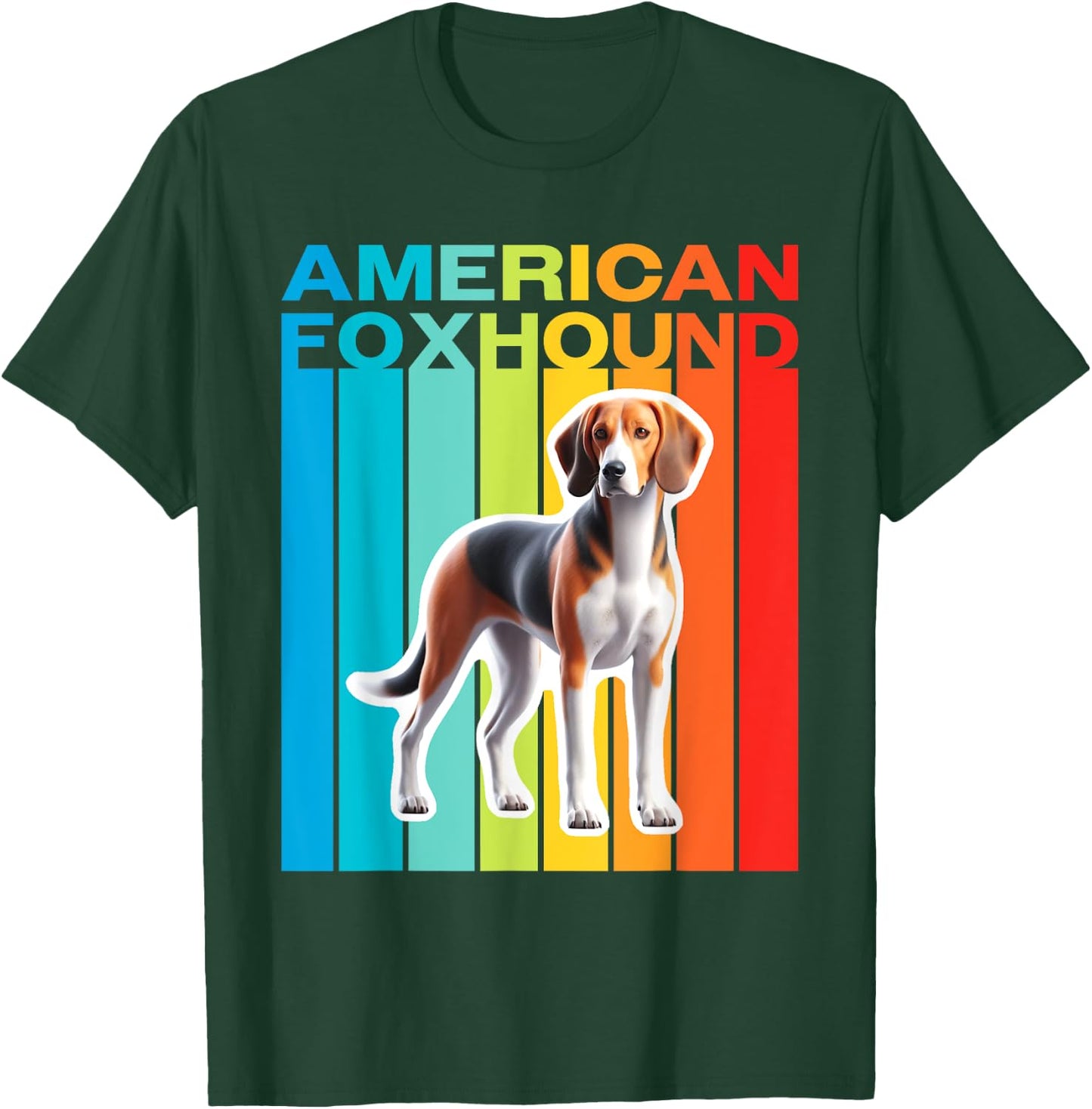 Colorful American Foxhound T-Shirt - T-Shirt | Forest