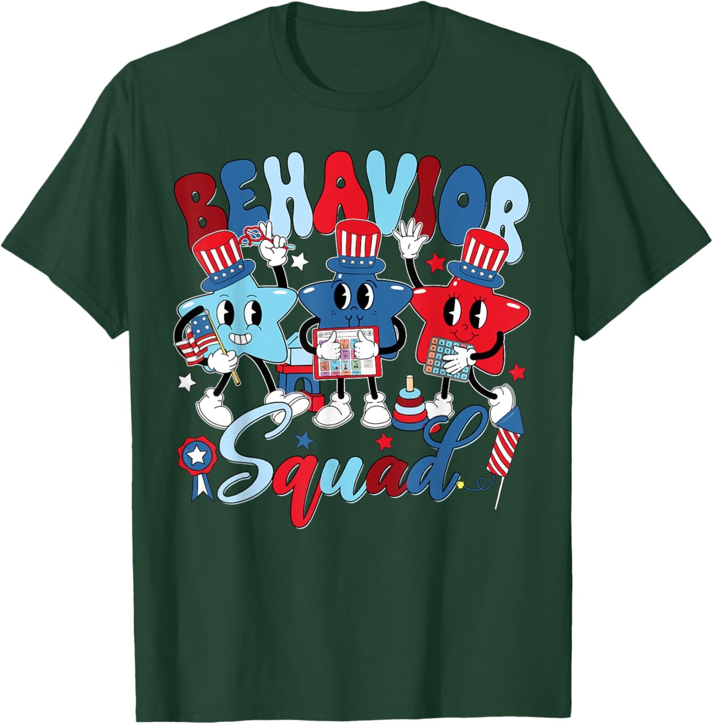 Funny Behavior Squad Independence Day RBT Behavior Tech T-Shirt - T-Shirt | Forest