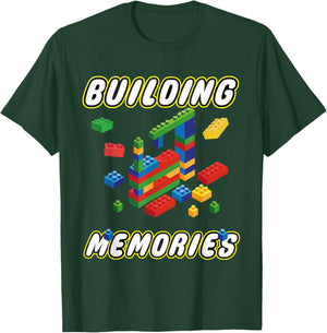Building Memories Building Bricks Construction Builder T-Shirt - T-Shirt | Forest
