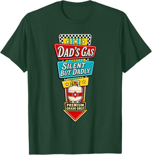 Dads Gas Silent But Dadly Propane Tank Fathers Day Vintage T-Shirt - T-Shirt | Forest