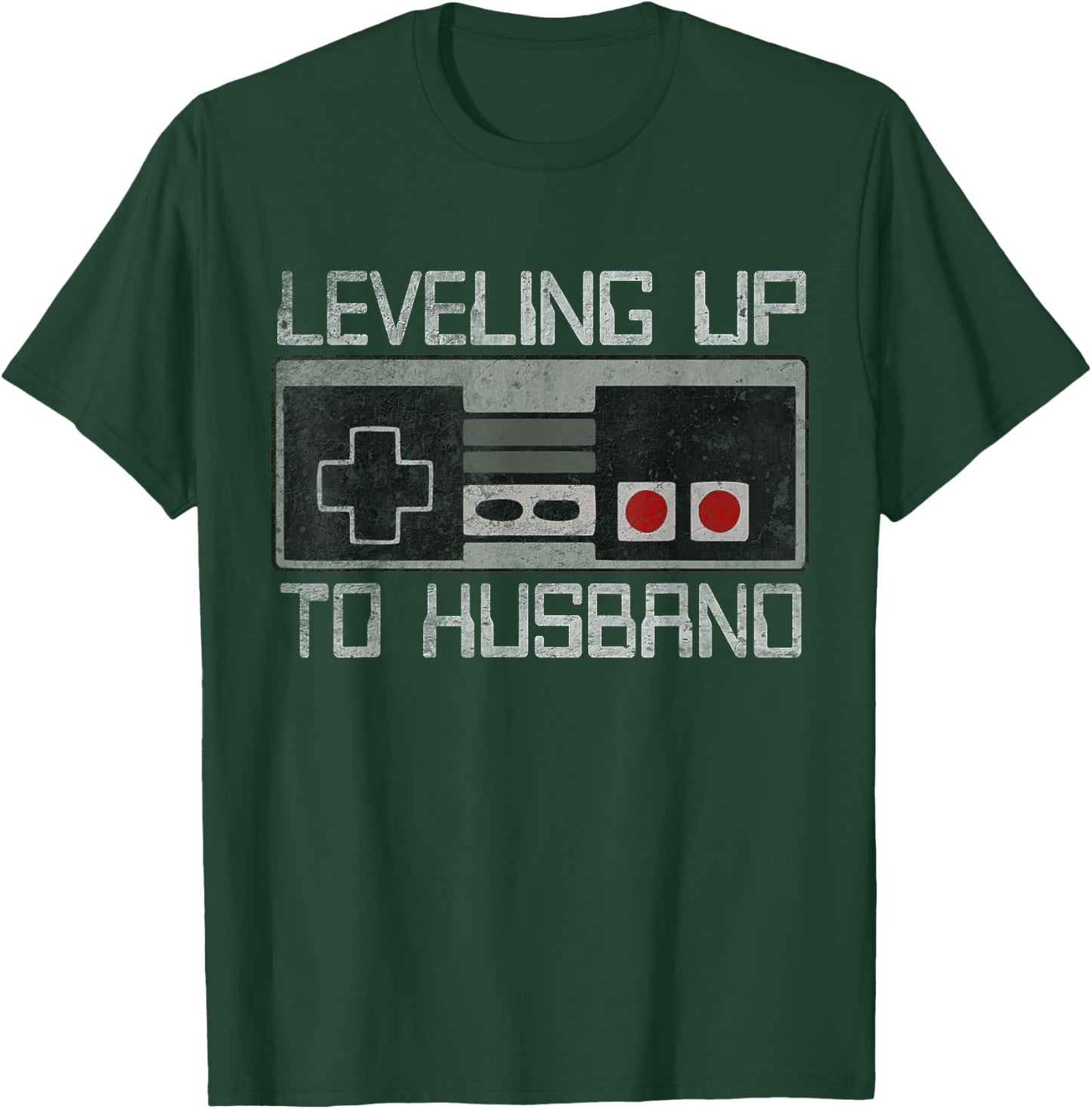 Bachelor Party Leveling Up to Husband Gamer Groom To Be T-Shirt - T-Shirt | Forest