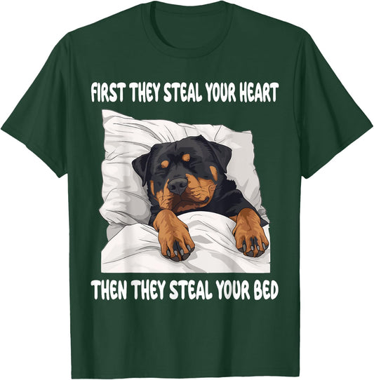Rottweiler Sleeping Pajamas Nightgown T-Shirt - T-Shirt | Forest