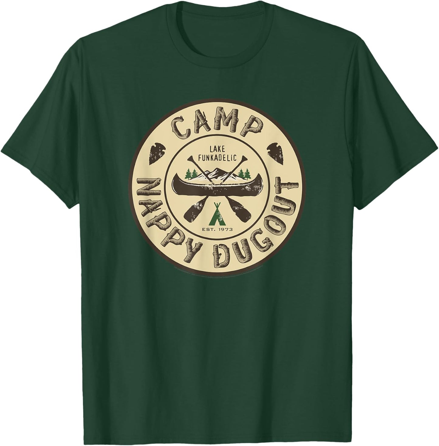George Clinton Camp Nappy Dugout Lake Funkadelic Circle Logo T-Shirt - T-Shirt | Forest
