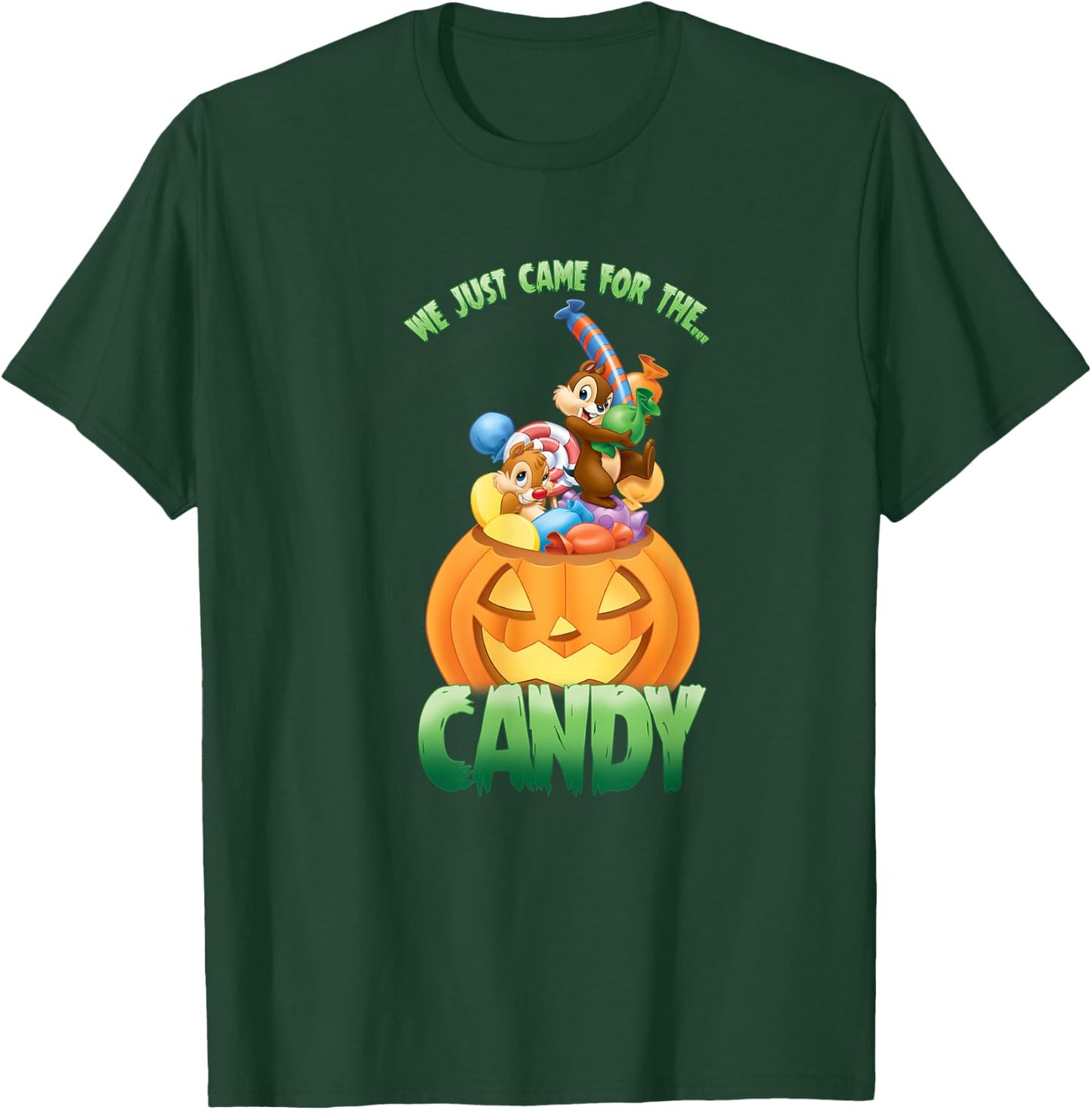 Disney Chip 'n' Dale Rescue Rangers Halloween Pumpkin Candy T-Shirt - T-Shirt | Forest