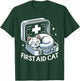 First Aid Cat Pun Nurse Doctor Healthcare Novelty Funny Cat Women Kids T-Shirt - T-Shirt | Forest