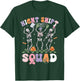 Dancing Skeleton Nurse Night Shift Squad Halloween T-Shirt - T-Shirt | Forest