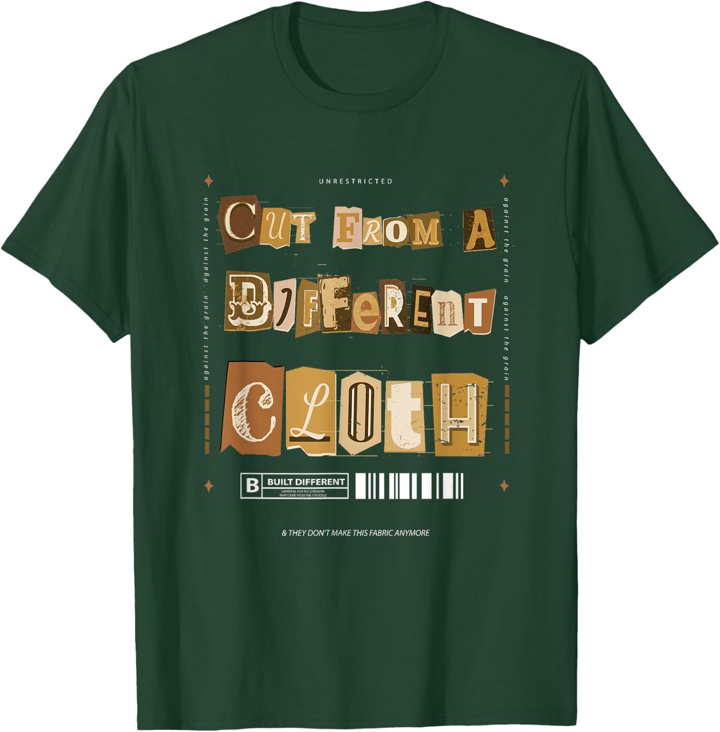 Brown Cut From A Different Cloth Brown Color Graphic T-Shirt - T-Shirt | Forest