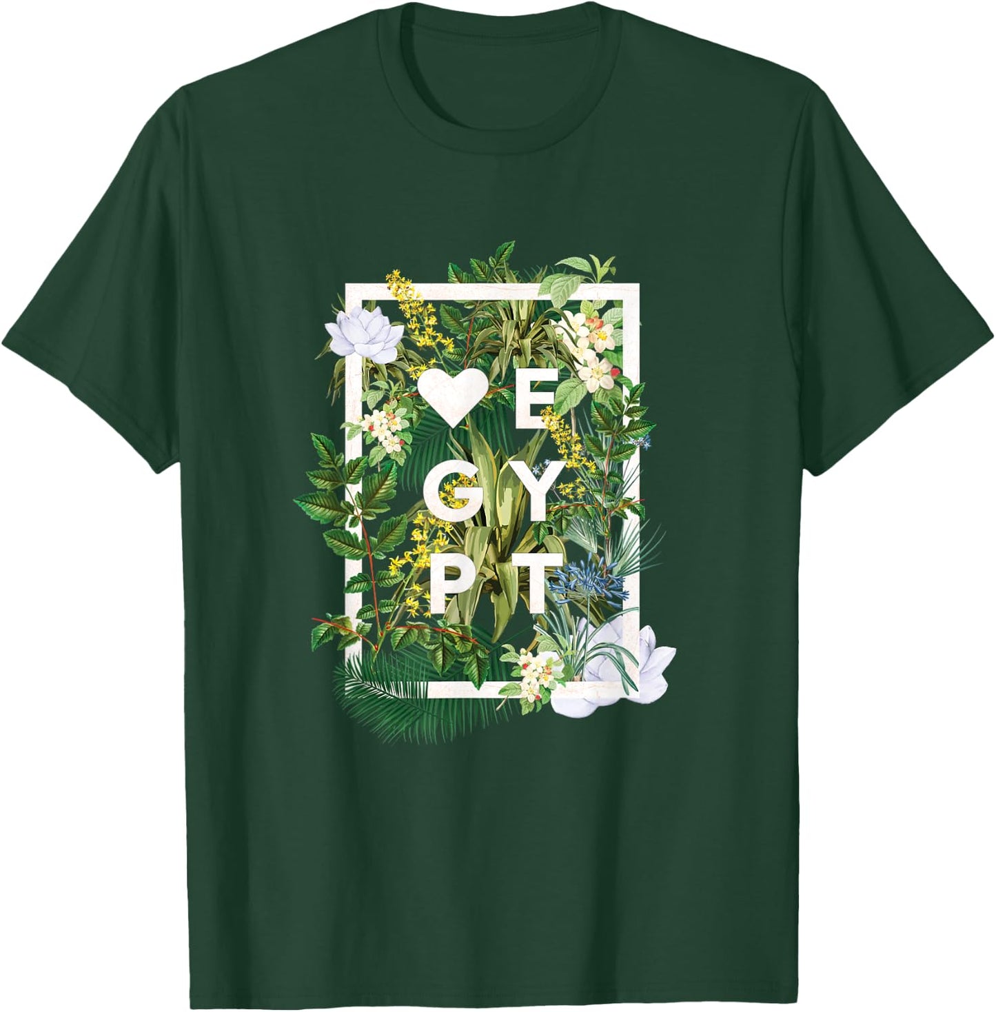 Flowers of Egypt Word Art - Egyptian Pride T-Shirt - T-Shirt | Forest