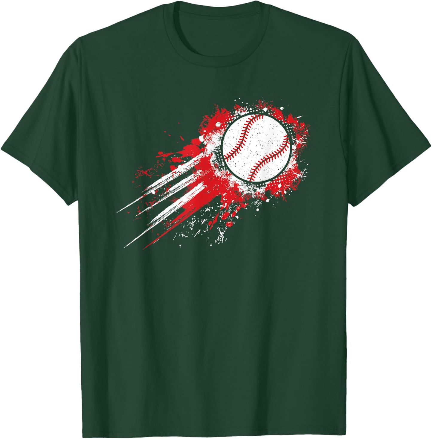 Baseball Player Vintage Baseball Lover Men Boys Kids T-Shirt - T-Shirt | Forest