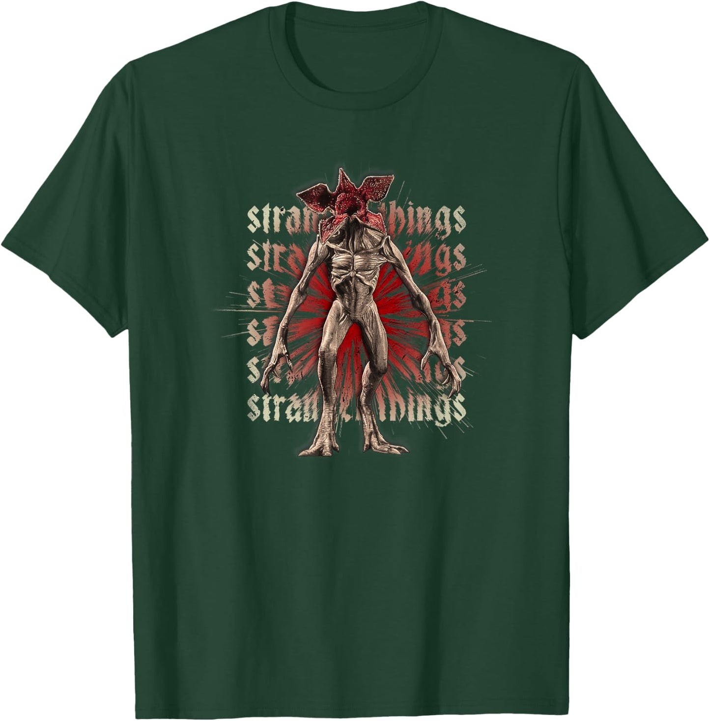 Stranger Things 4 Demogorgon Red Stacks T-Shirt - T-Shirt | Forest