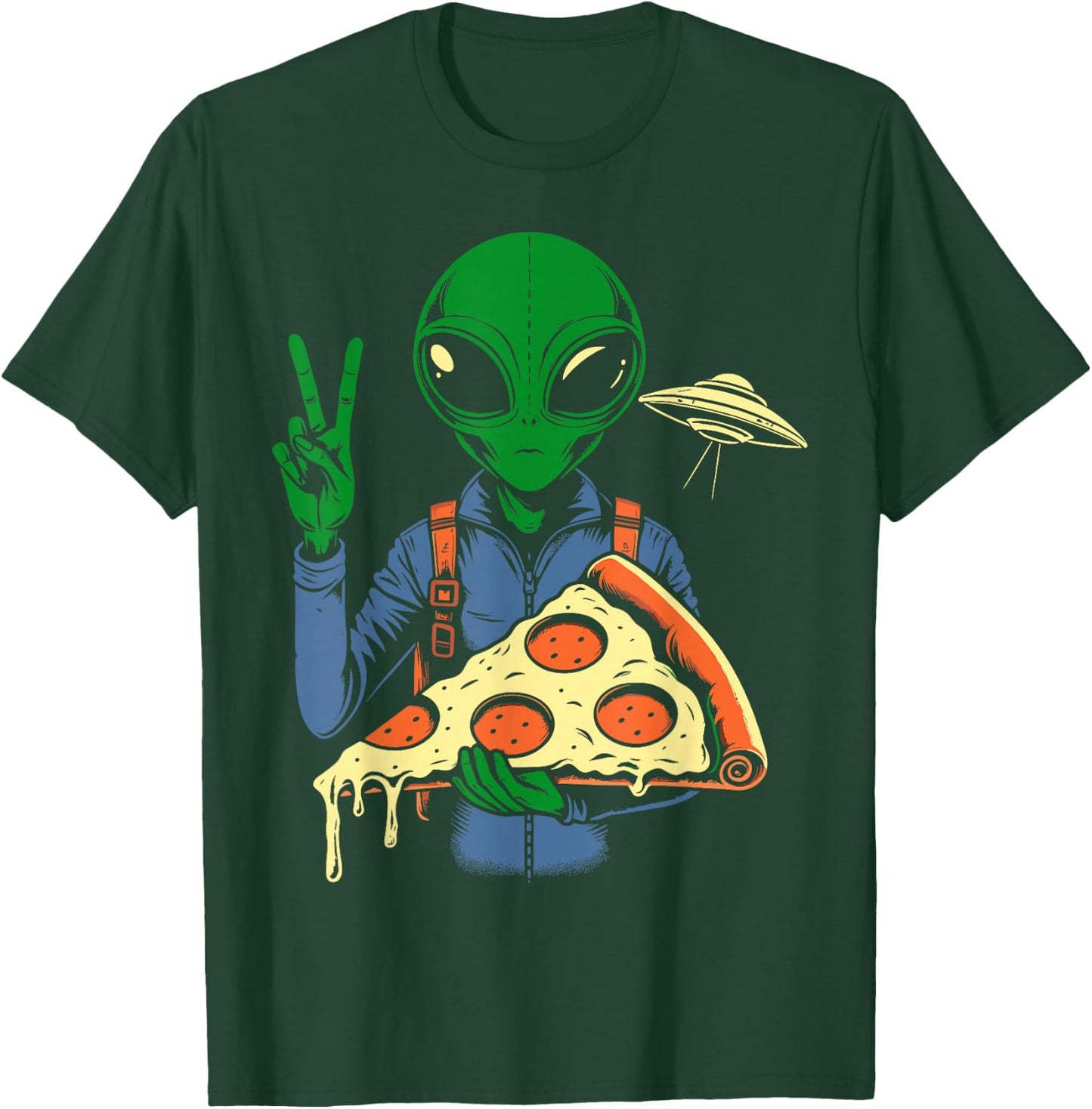Alien pizza T-Shirt - T-Shirt | Forest