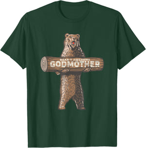 Awesome Godmother Funny Saying T-Shirt - T-Shirt | Forest