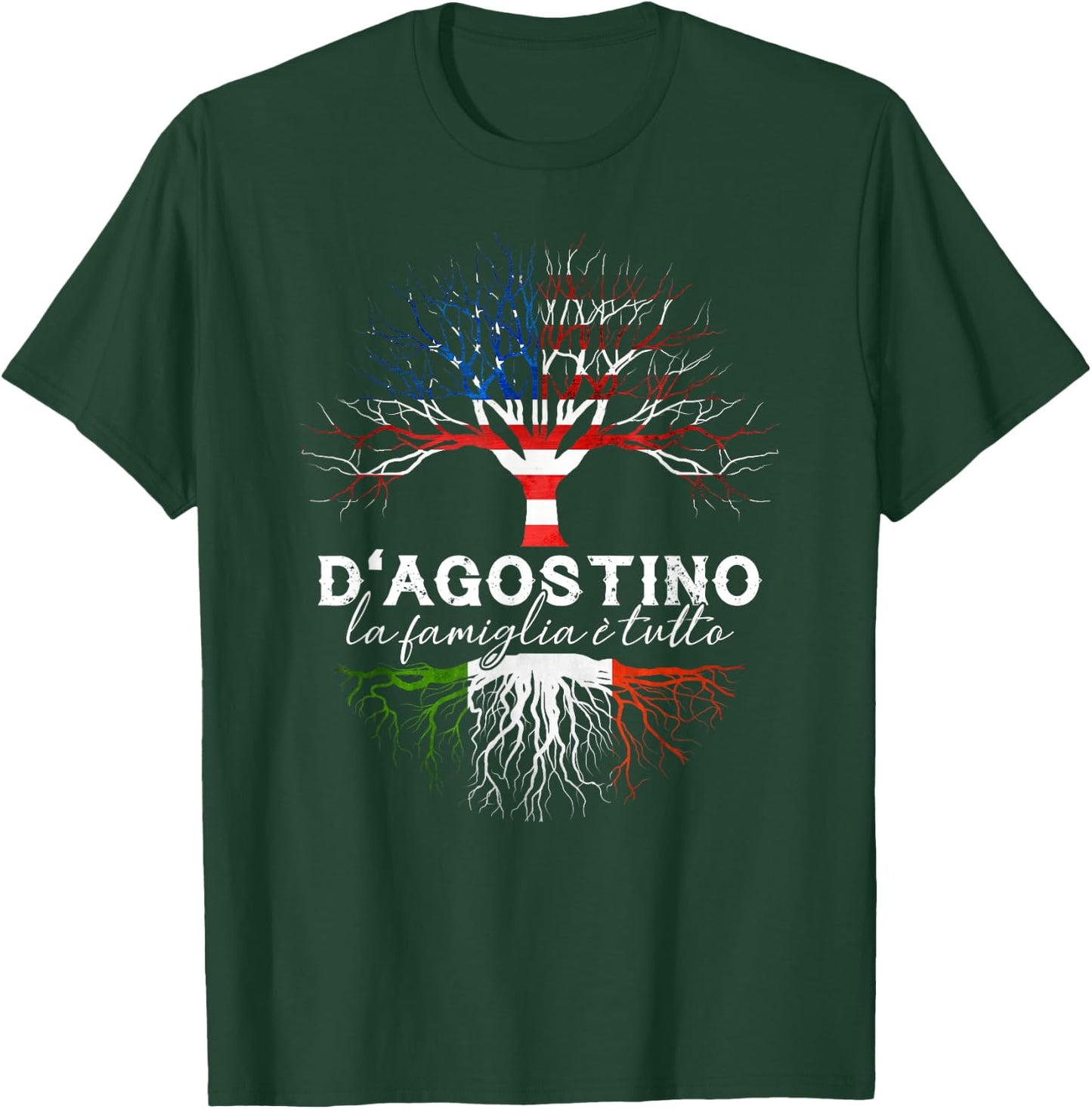 D'Agostino Italian Family Name Italian Roots T-Shirt - T-Shirt | Forest