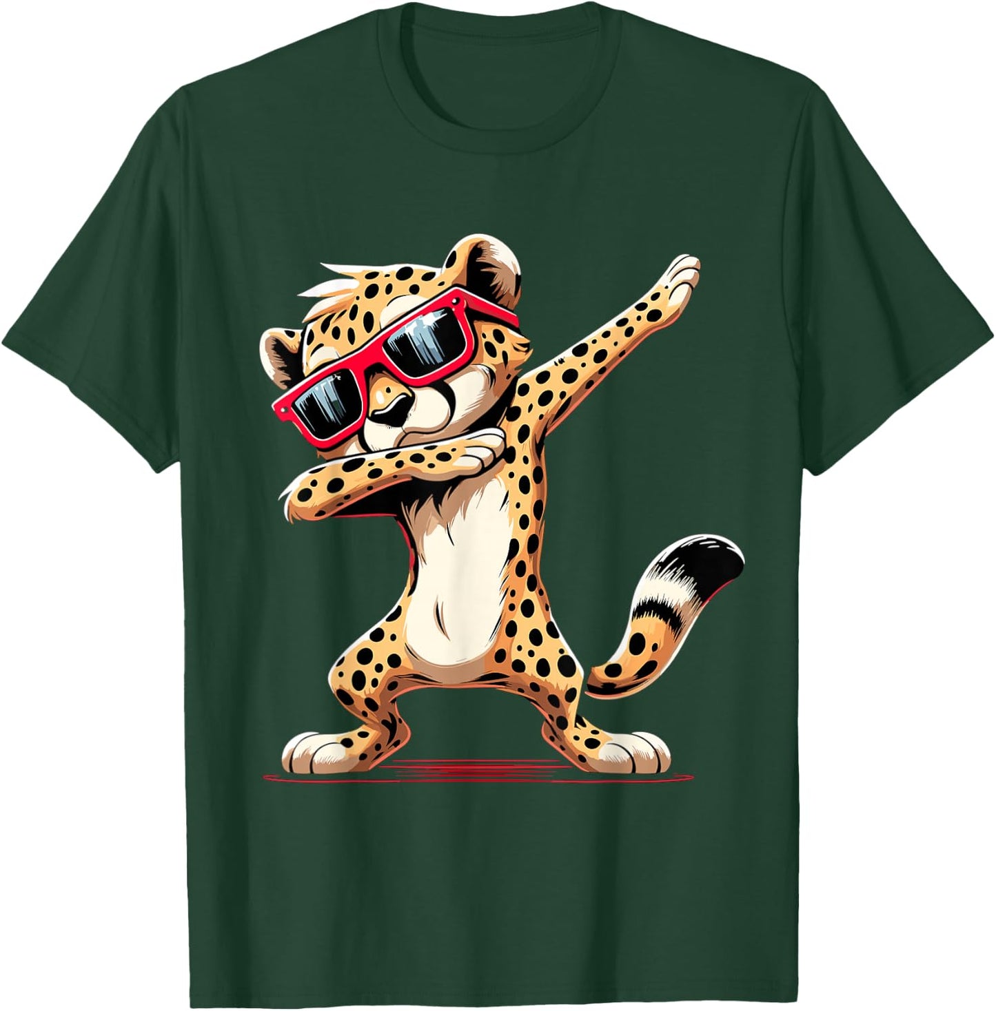 Dabbing Cheetah Sunglasses Cheetah Animal T-Shirt - T-Shirt | Forest