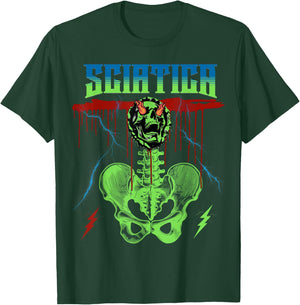 Sciatica Rock Music Band Concert Punk Skull Rocker T-Shirt - T-Shirt | Forest