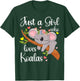 Just A Girl Who Loves Koalas Cute Koala Bear Gifts For Girls T-Shirt - T-Shirt | Forest
