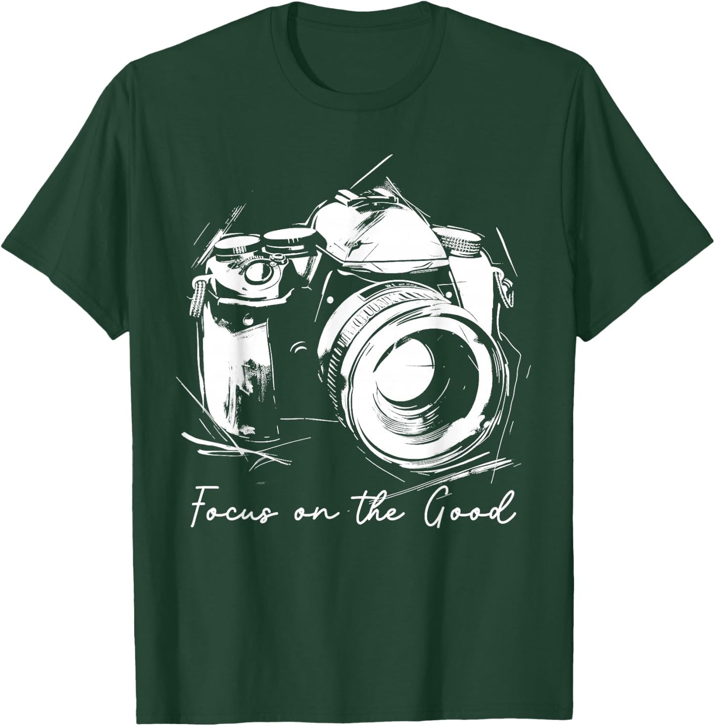 Photographer Focus On The Good Camera Vintage Photography T-Shirt - T-Shirt | Forest