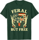 Feral But Free Kids Racoon 4th of July Patriotic Women Funny T-Shirt - T-Shirt | Forest