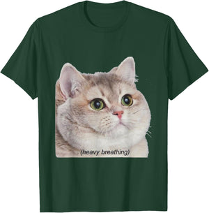 Heavy Breathing Cat Shirt Women T-Shirt - T-Shirt | Forest