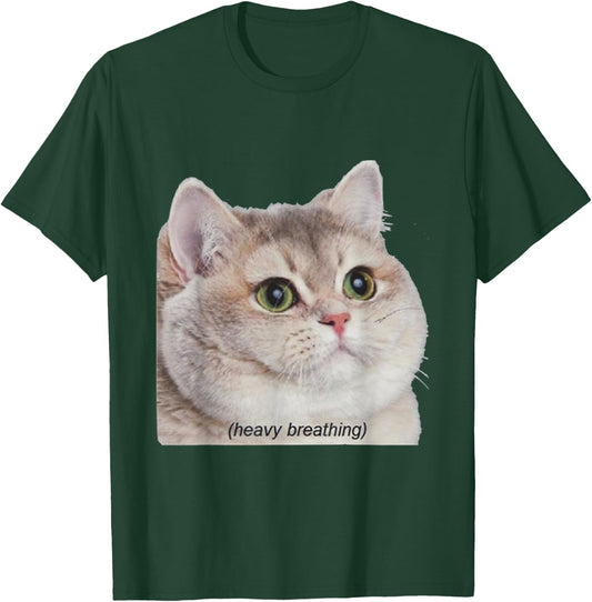 Heavy Breathing Cat Shirt Women T-Shirt - T-Shirt | Forest
