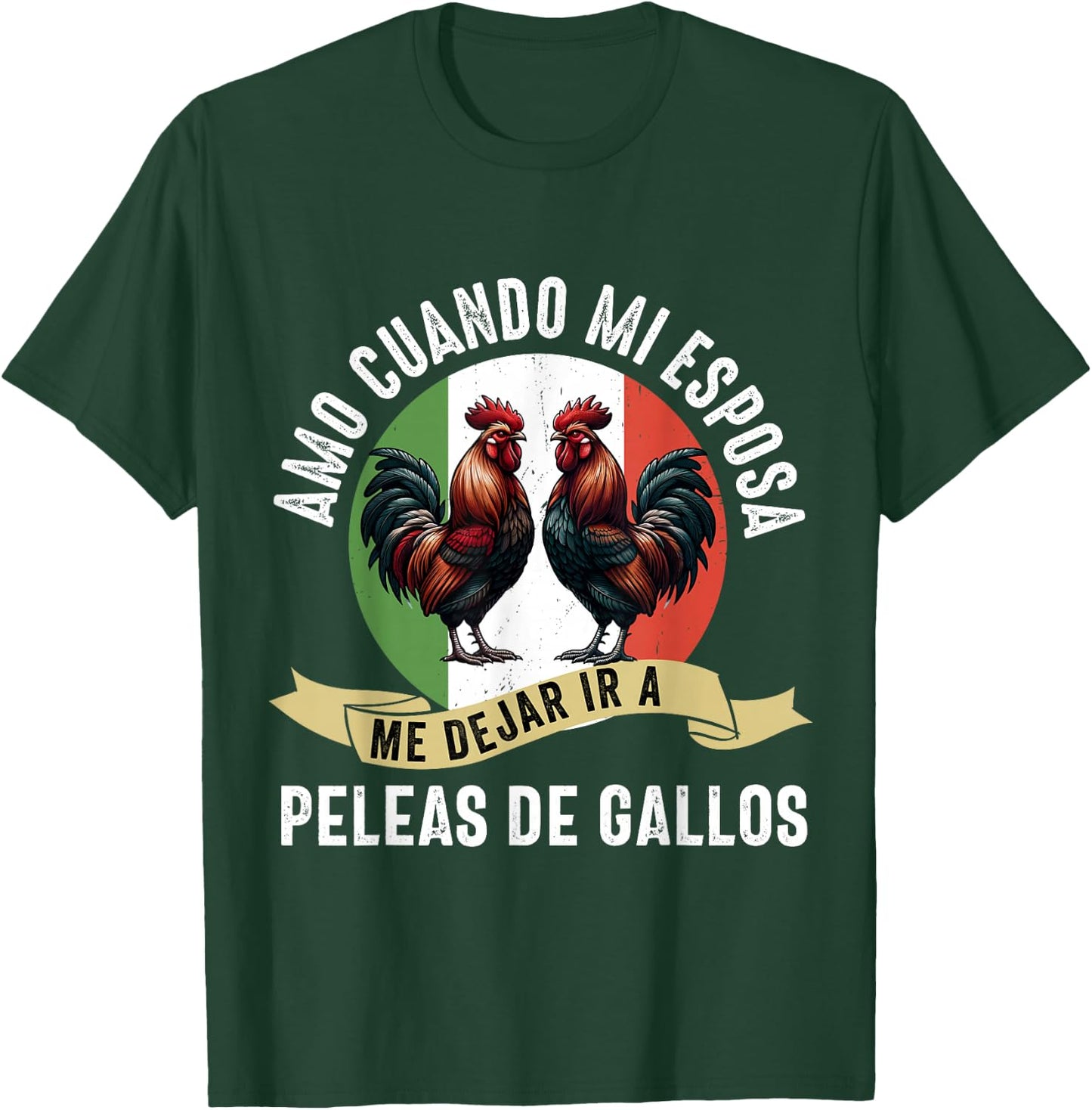 Gallero Mexicano Peleas Gallos Mexican Rooster T-Shirt - T-Shirt | Forest