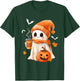 Cute Ghost Drinking Coffee Halloween Ghost Ice Coffee T-Shirt - T-Shirt | Forest