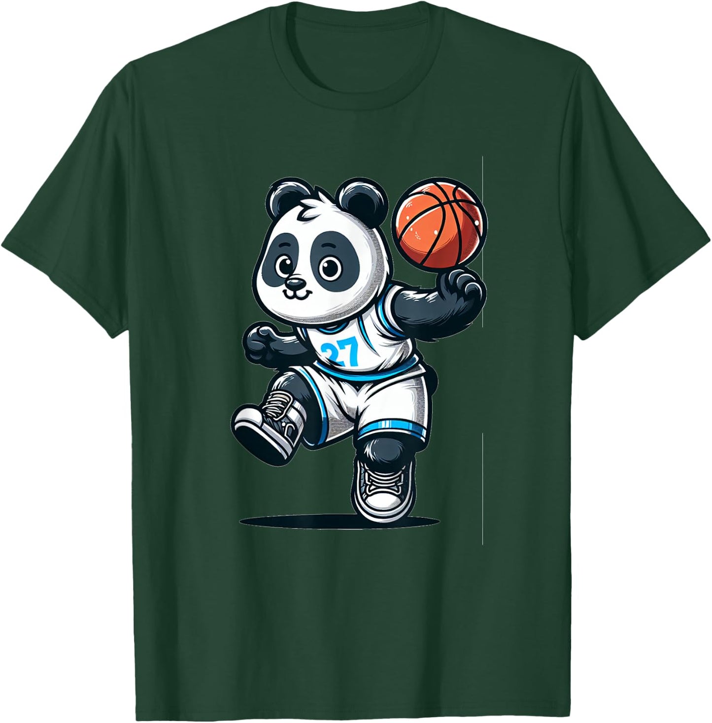 Cute Basketball Player Panda T-Shirt - T-Shirt | Forest
