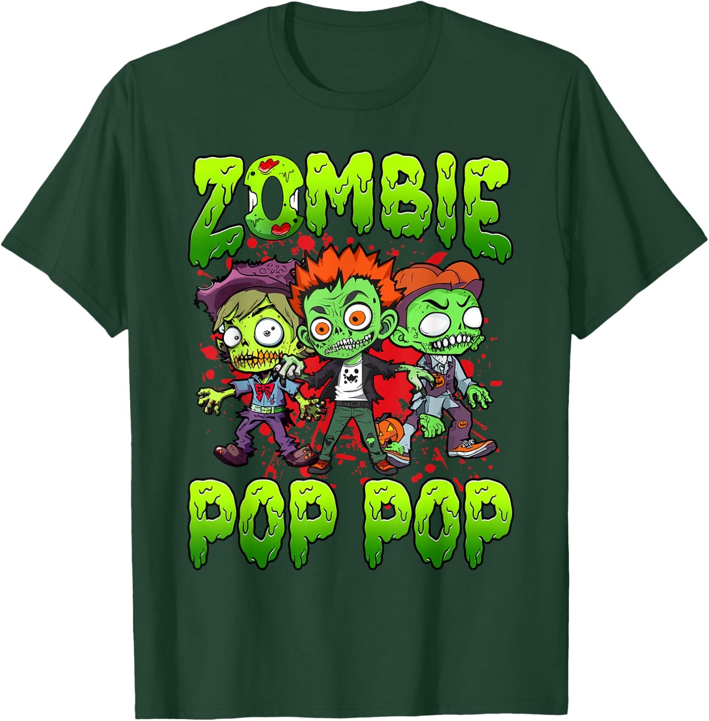 Zombie Pop Pop Halloween Costume Family Matching T-Shirt - T-Shirt | Forest