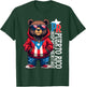 Cute Teddy Bear Puerto Rico Flag Boricua Puerto Rican Kids T-Shirt - T-Shirt | Forest
