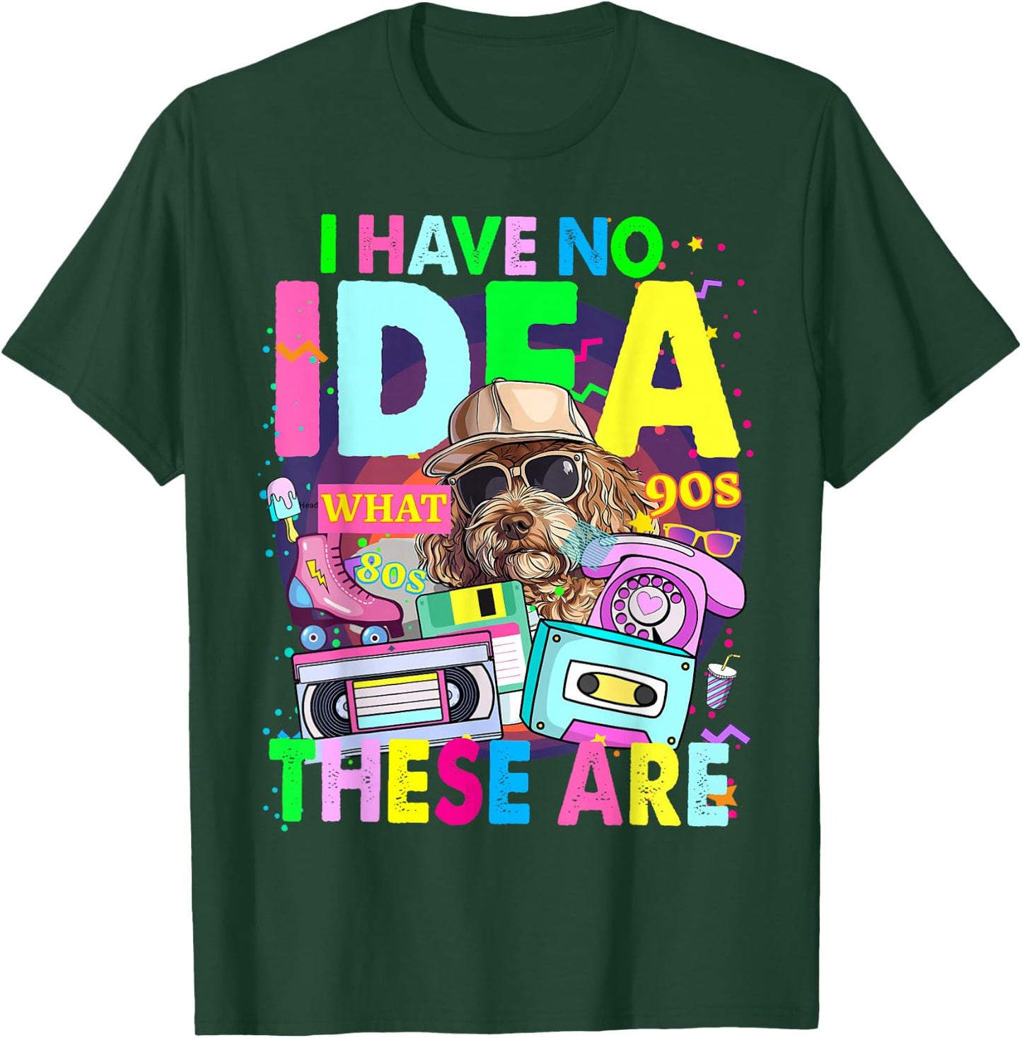 1980s Decade Outfit Idea for Kids & Novelty Girls 90s Themed T-Shirt - T-Shirt | Forest