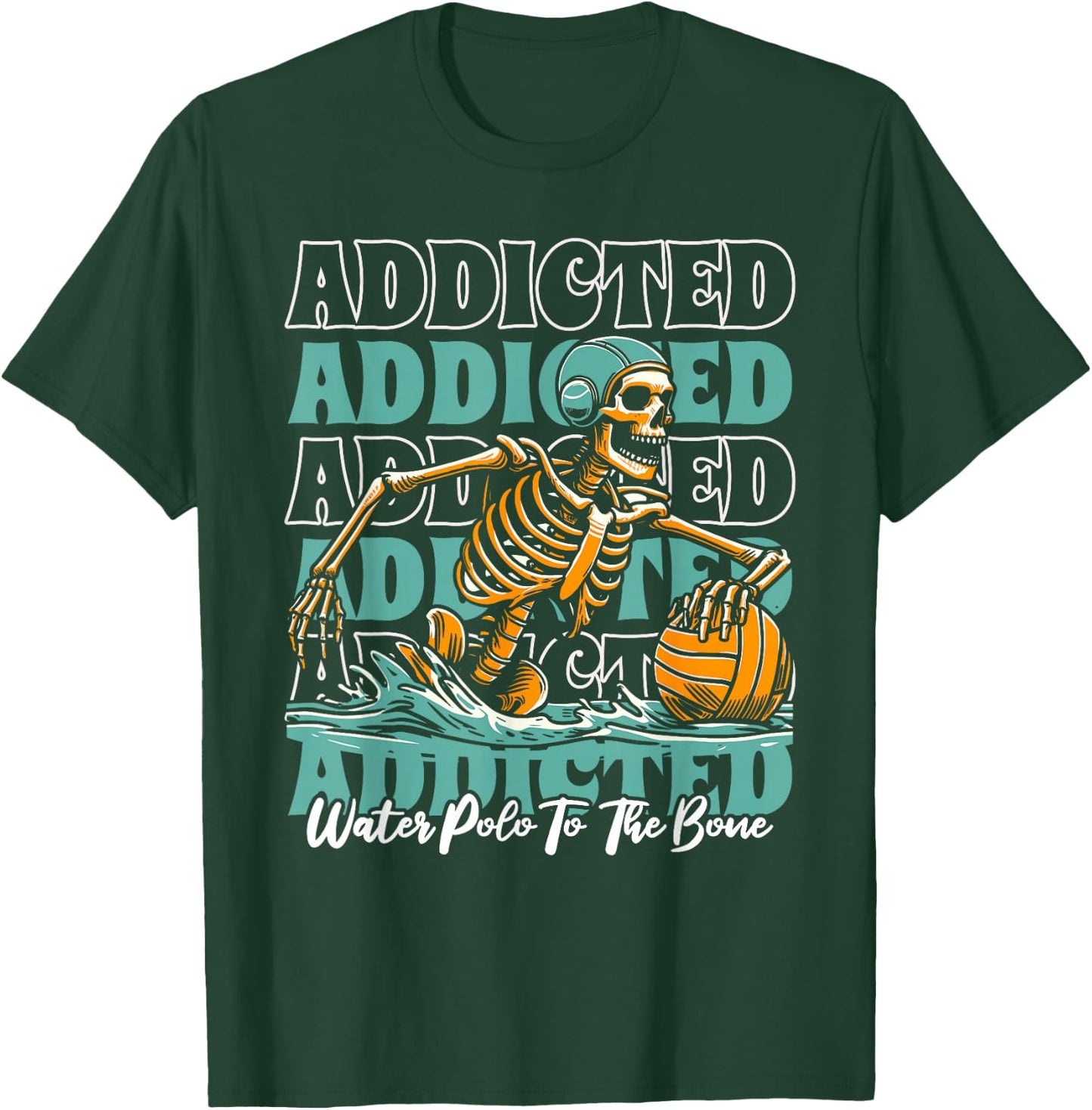 Player Skeleton - Waterpolo Sport Water Polo T-Shirt - T-Shirt | Forest