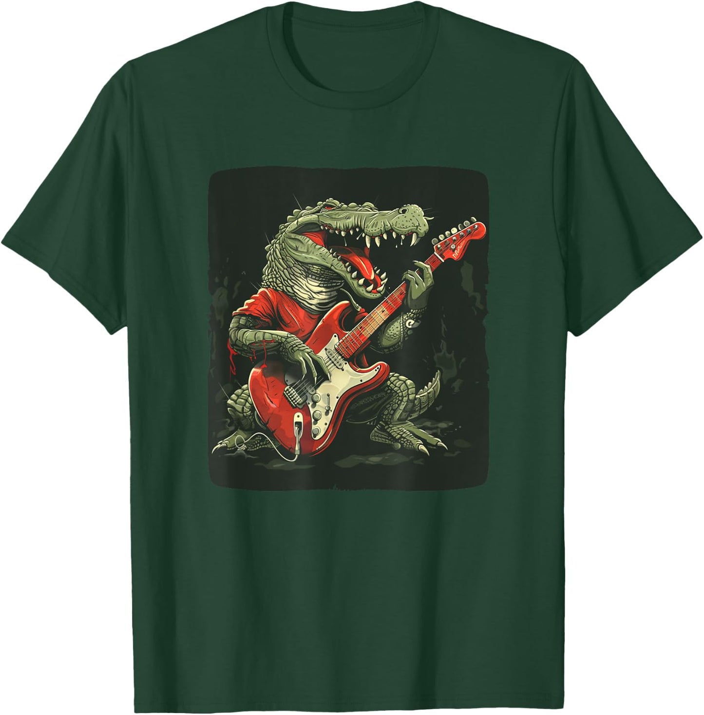 Cool Guitarists Crocodile Costume for Boys and Girls T-Shirt - T-Shirt | Forest