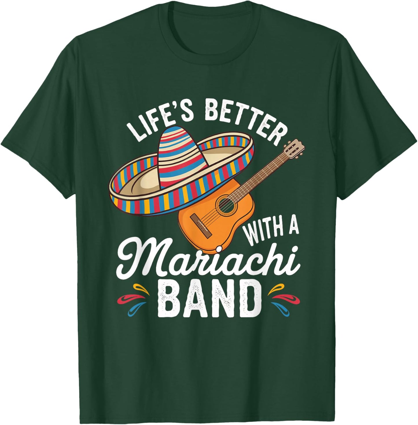 Traditional Mexican Cultural Music Mariachi Lover Fiesta T-Shirt - T-Shirt | Forest