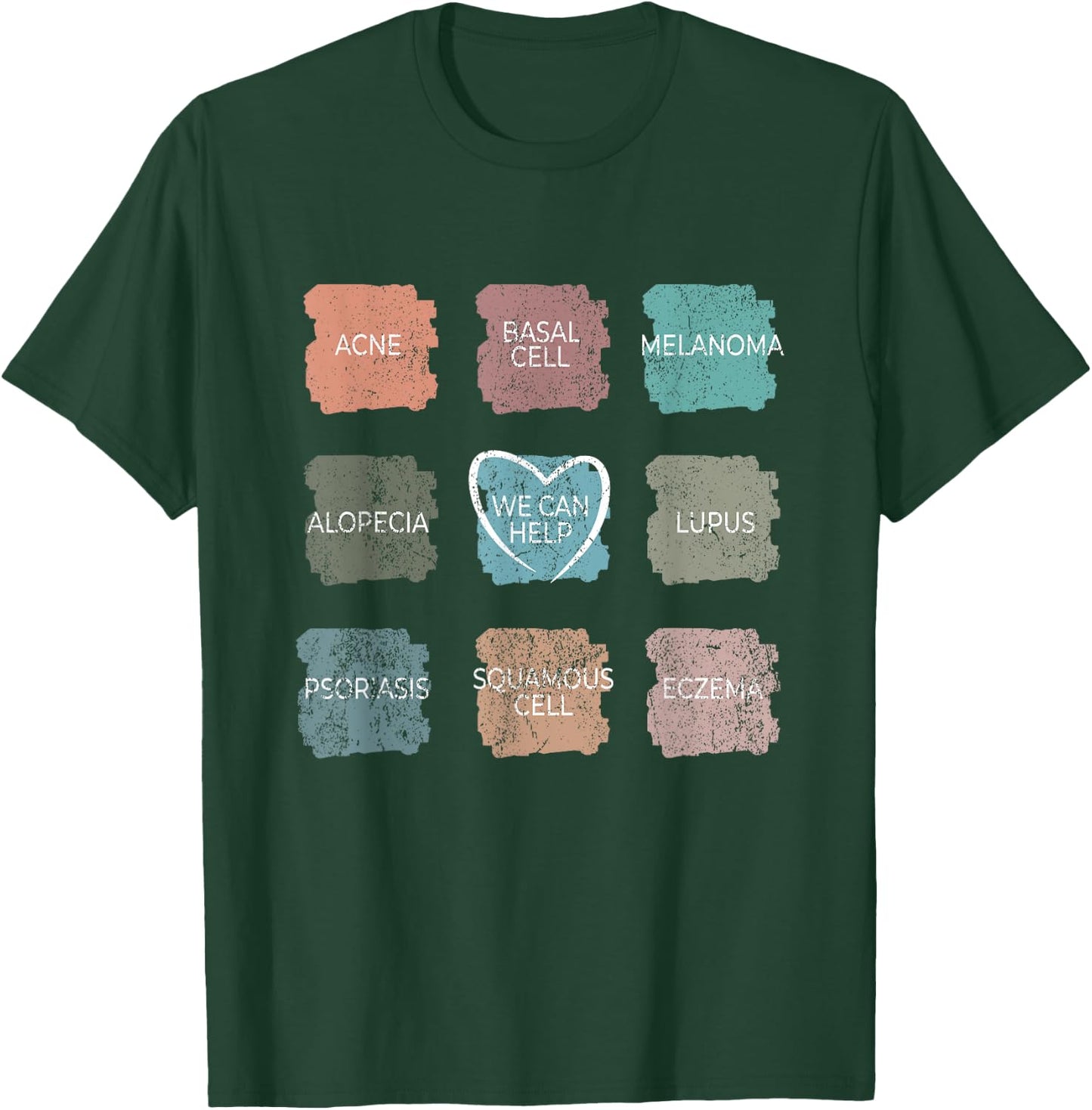 Vintage Dermatology Nurse - We Can Help Derm Dermatologist T-Shirt - T-Shirt | Forest