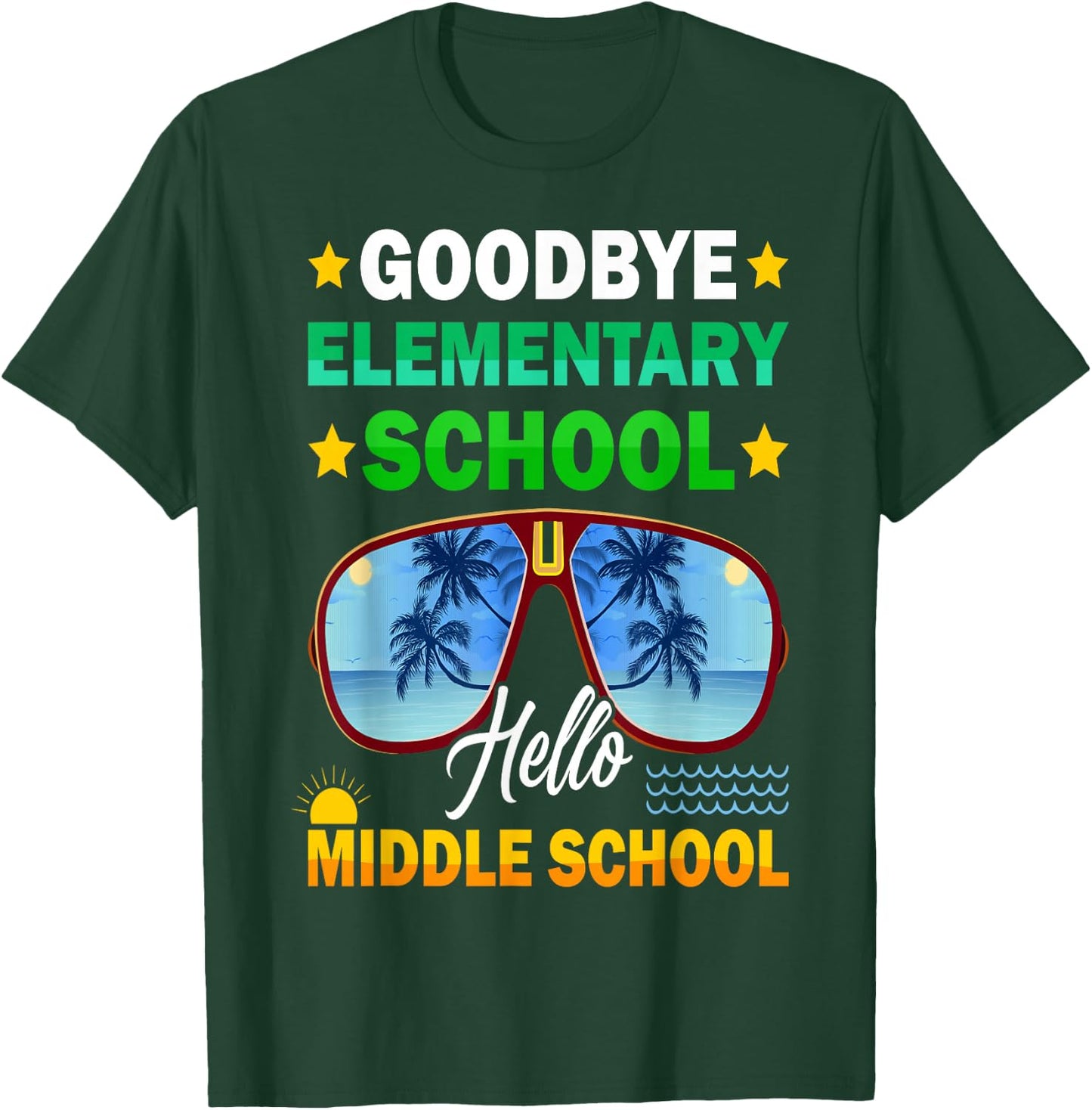 Goodbye Elementary School On My Way To Middle School Boys T-Shirt - T-Shirt | Forest