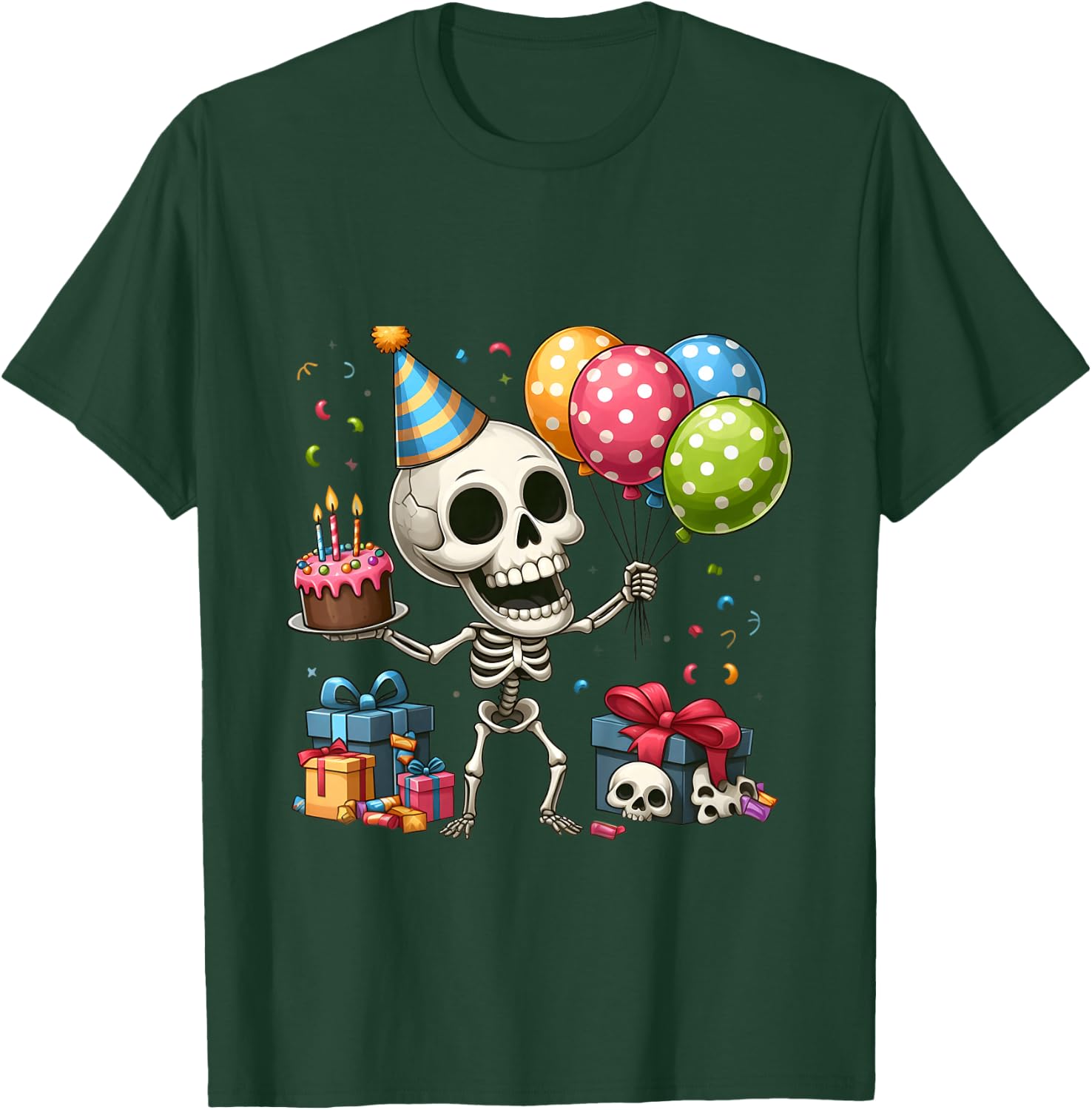 Kids Its My Birthday Party Halloween Skeleton Birthday Toddler T-Shirt - T-Shirt | Forest