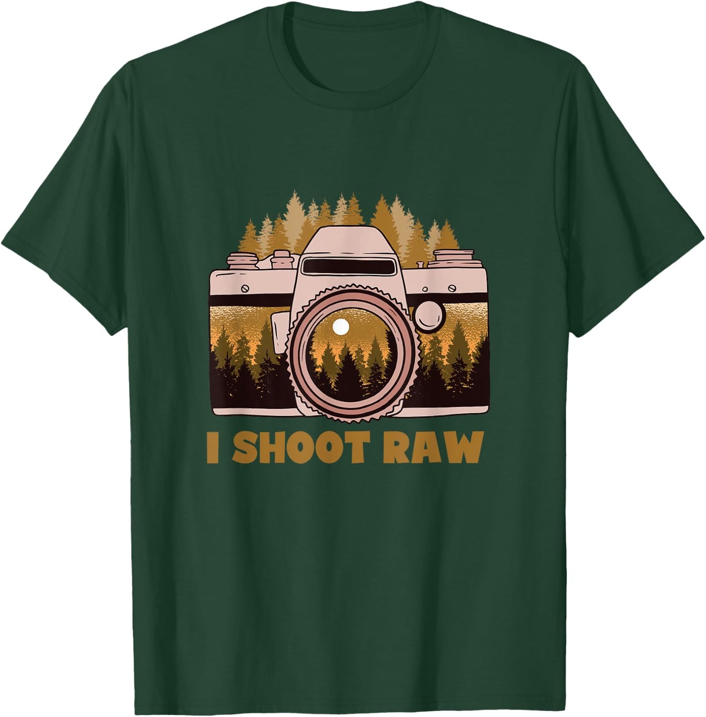 I Shoot Raw Nature Photography T-Shirt - T-Shirt | Forest