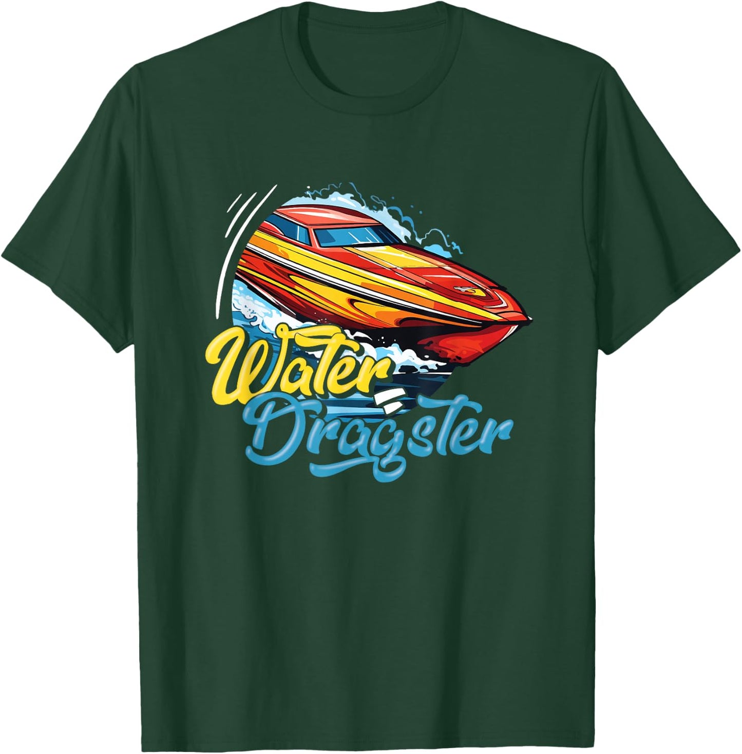 Speedboat Racing Motor Boating Funny Drag Boat Racing T-Shirt - T-Shirt | Forest