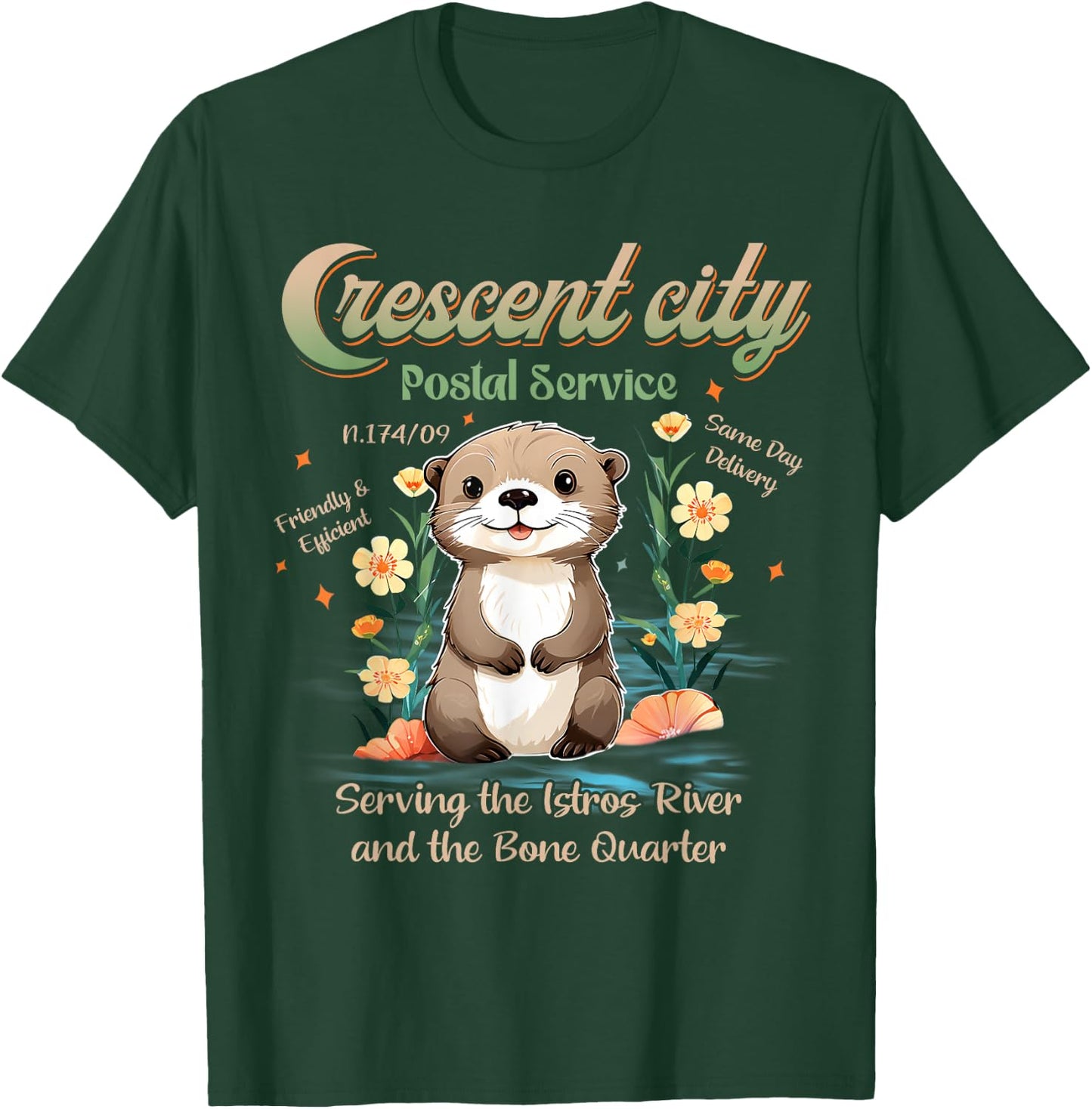 Crescent City Messenger Otter Crescent City Gift T-Shirt - T-Shirt | Forest