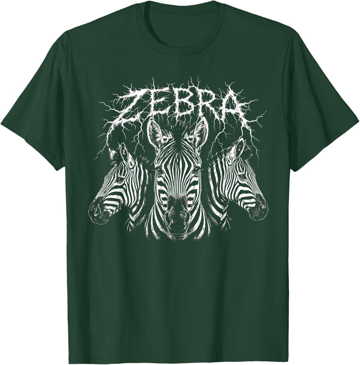 Zebra Heavy Metal 80s Animal Rock Music Concert Rock N Roll T-Shirt - T-Shirt | Forest