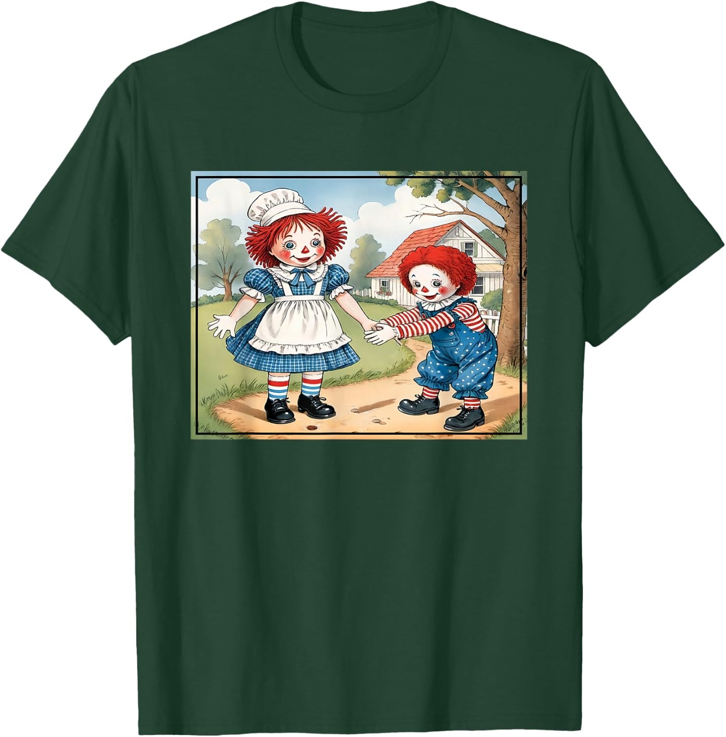 Raggedy Ann & Andy on The Farm T-Shirt - T-Shirt | Forest