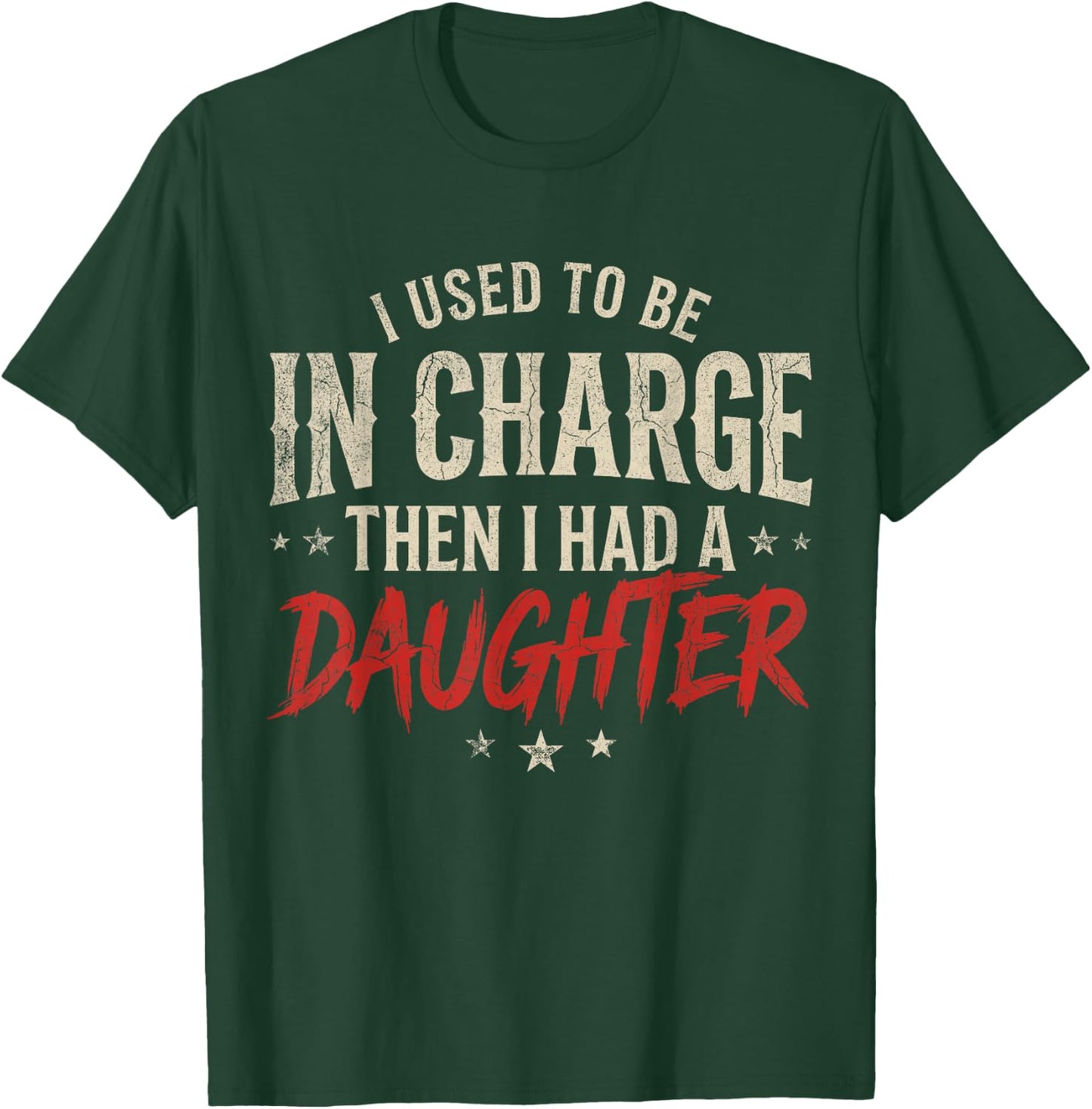I Used to Be in Charge Then I Had A Daughter Dad Fathers Day T-Shirt - T-Shirt | Forest