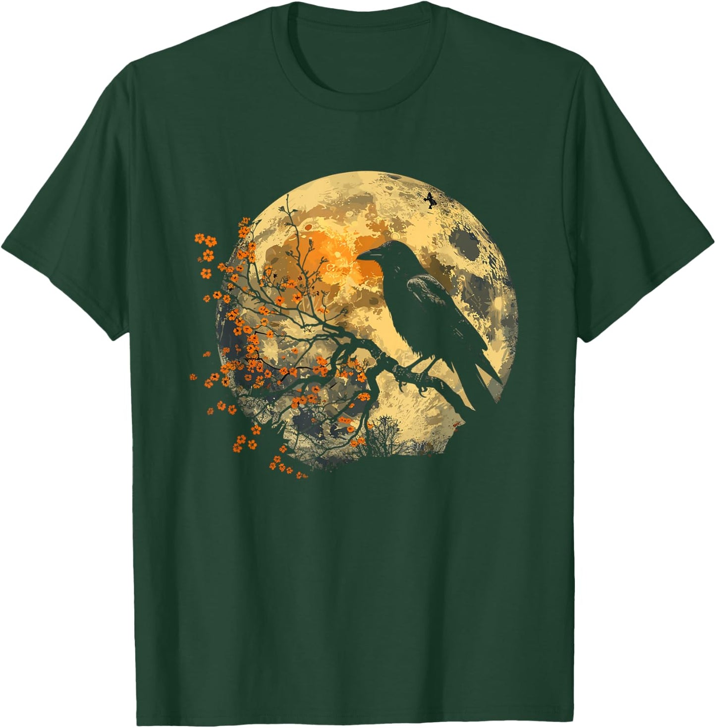 Raven Moon Crow Nature T-Shirt - T-Shirt | Forest