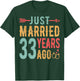 Just Married 33 Years Ago - 33th Wedding Anniversary Couple T-Shirt - T-Shirt | Forest
