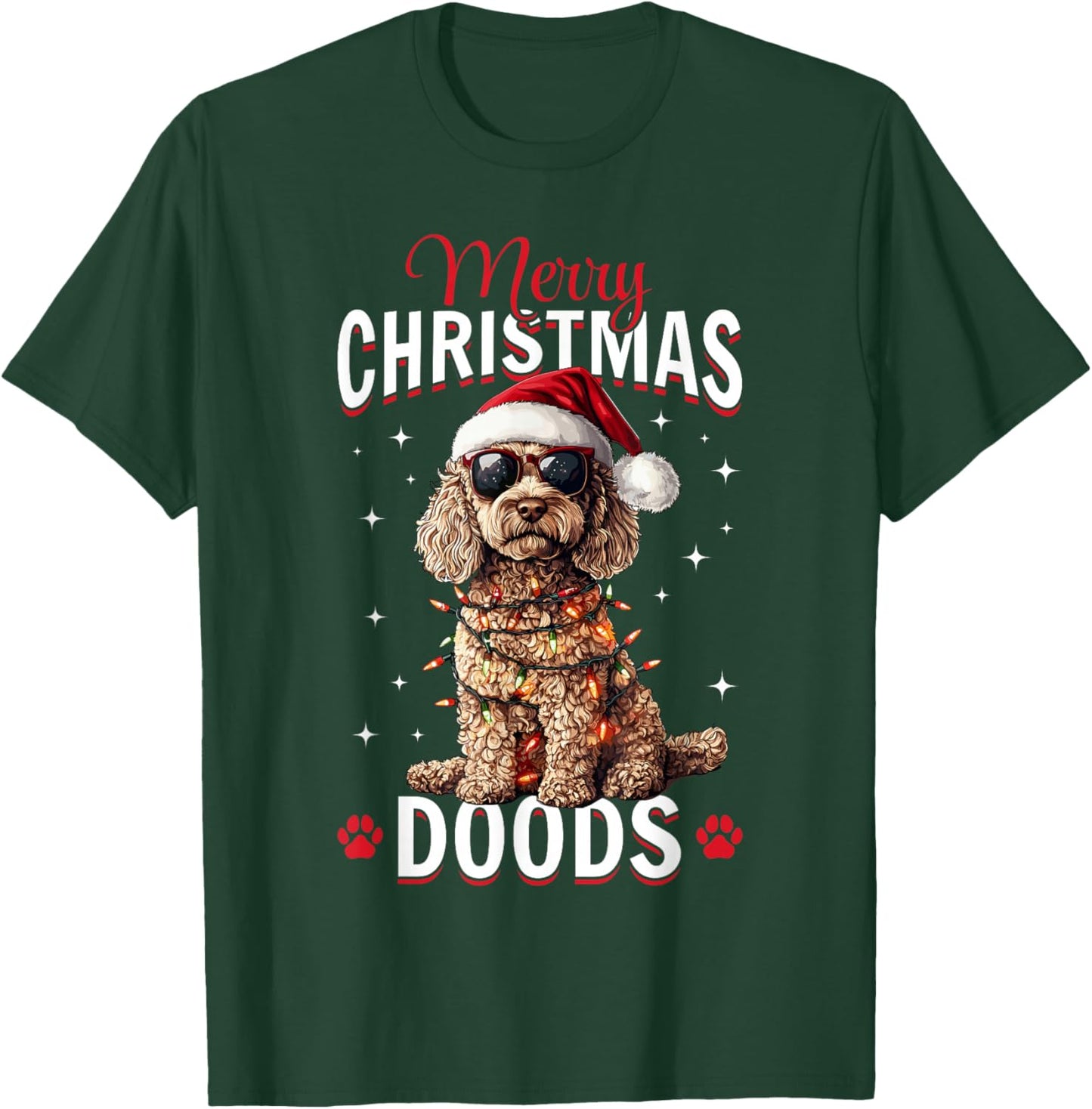 Goldendoodle Christmas Dog Breed Merry Christmas Doods T-Shirt - T-Shirt | Forest