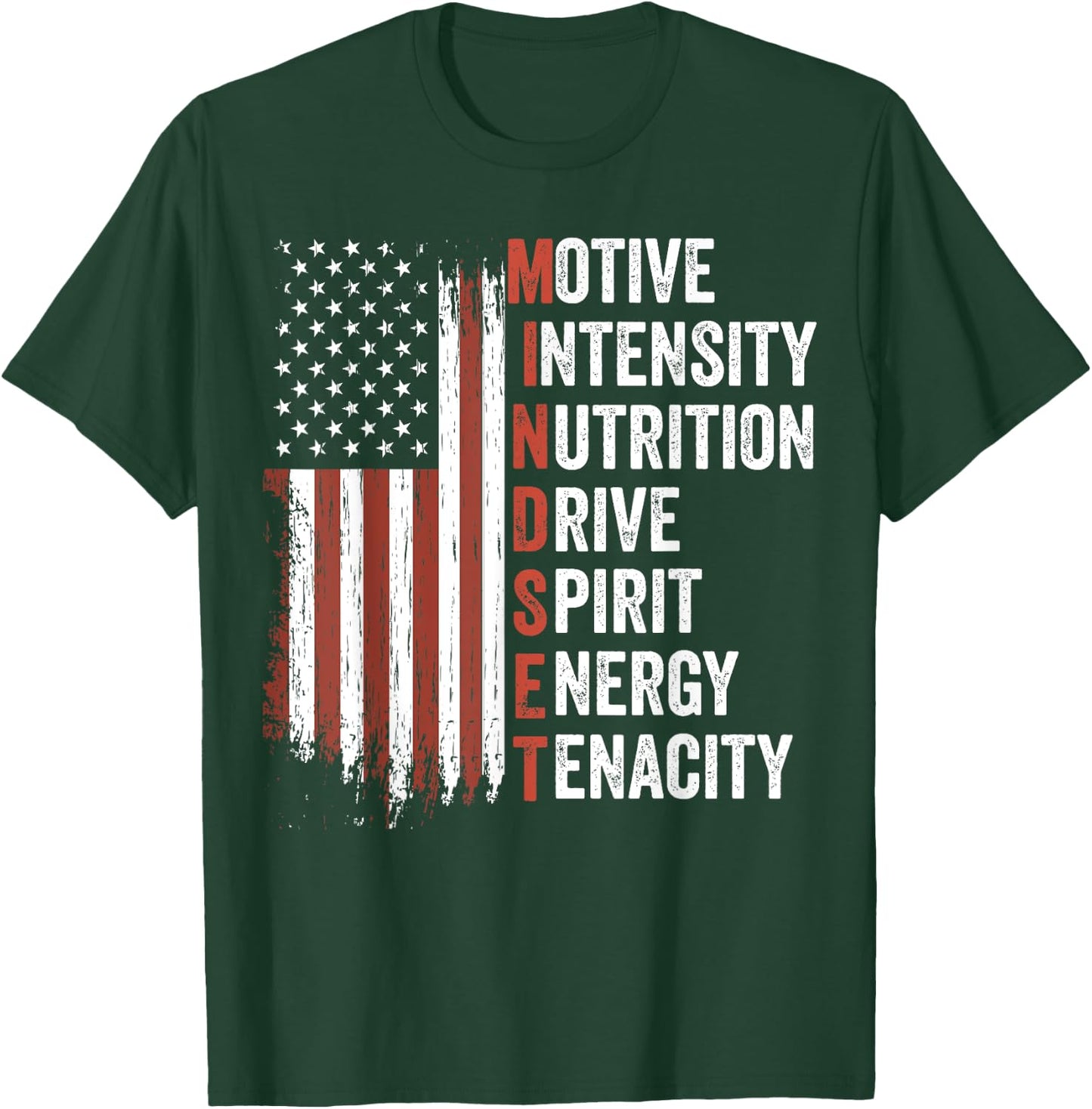 Mindset Motivational Inspirational Quote Gym Workout Fitness T-Shirt - T-Shirt | Forest