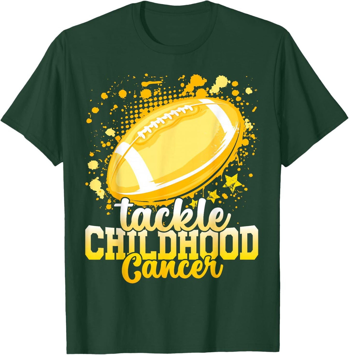 Tackle Childhood cancer football childhood cancer awareness T-Shirt - T-Shirt | Forest