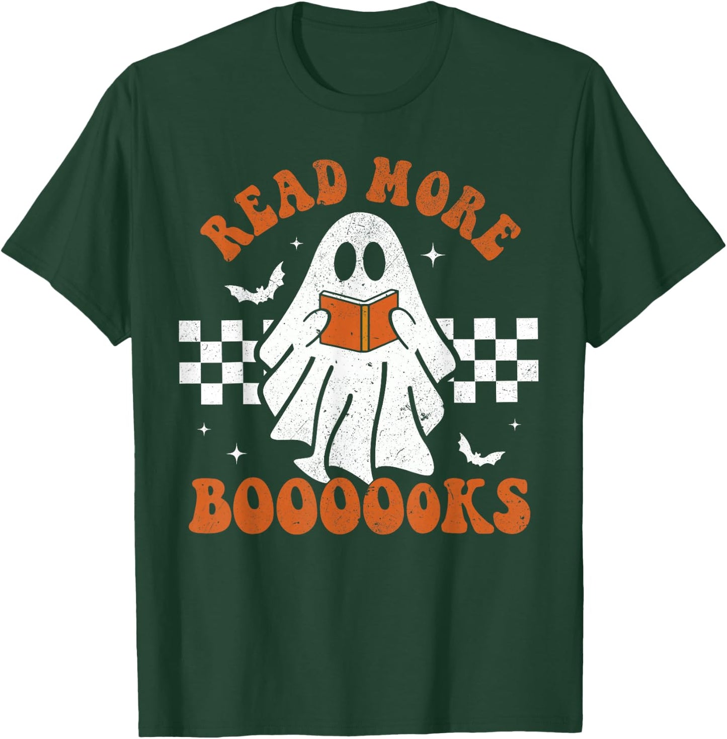 Read More Books Cute Ghost Reading Book Teacher Halloween T-Shirt - T-Shirt | Forest