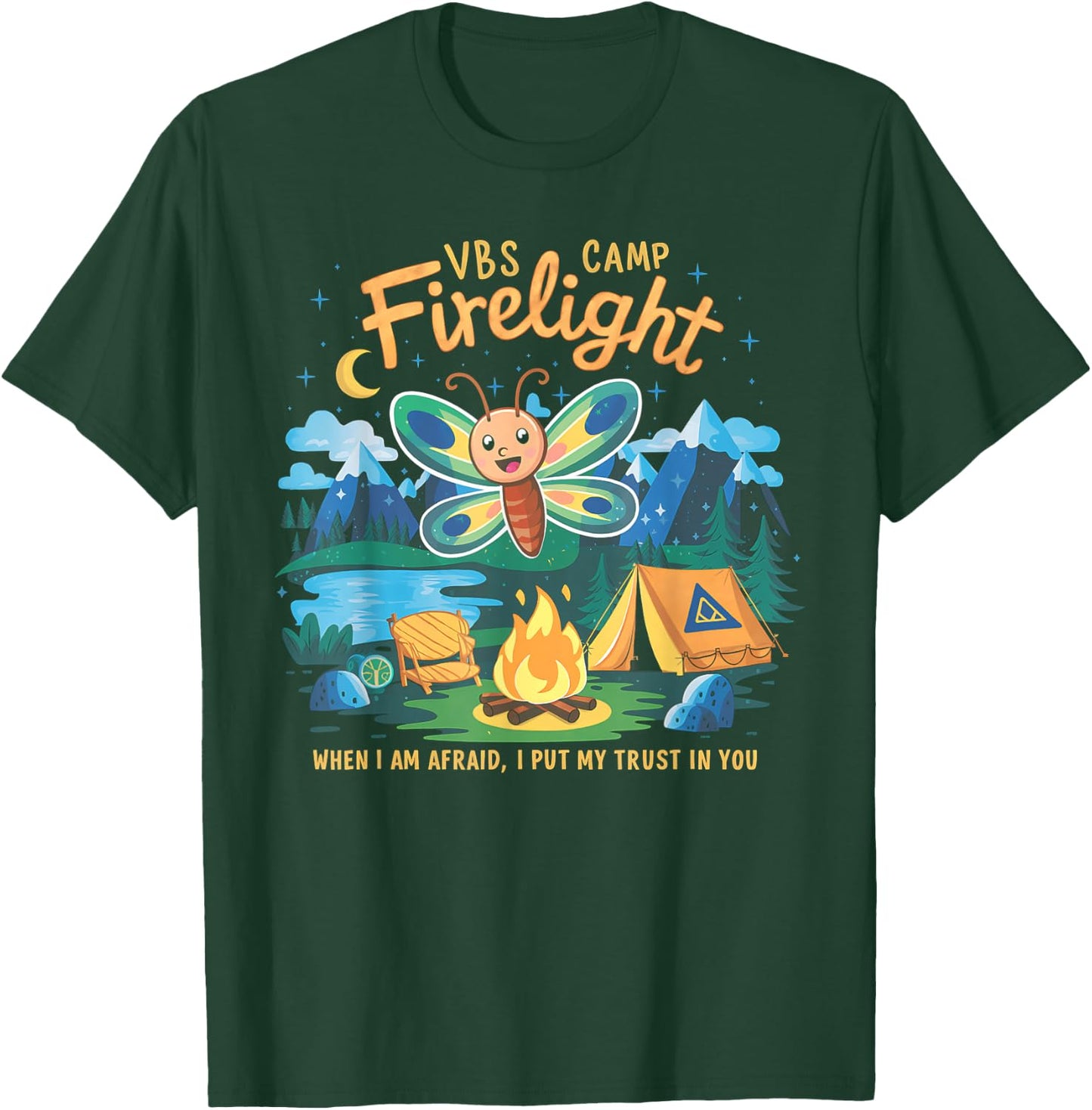 Camp Firelight VBS Camp Vacation Bible School Firework 2024 T-Shirt - T-Shirt | Forest
